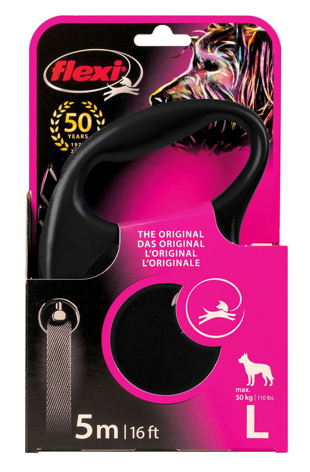 Flexi FUN Grande Laisse pour Chien à Ruban Rétractable 5m