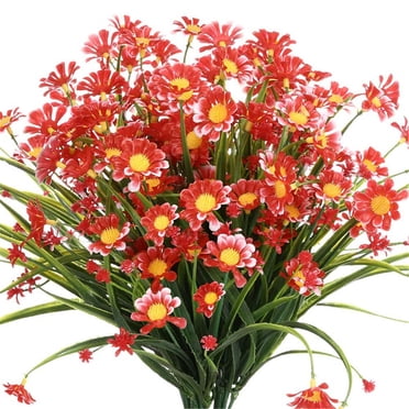 1 Bouquet de Fleurs Simulées, Fleurs Artificielles, Marguerites et Chrysanthèmes pour la Décoration de la Maison