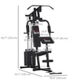 thumbnail image 2 of Soozier Multi Home Gym Machine w/ 143lbs Weights, Strength Training Equipment, 2 of 9