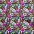thumbnail image 1 of oneOone Tissu Georgette Viscose Bordeaux Rétro Bouteille Soda Cap Matériel de Robe Tissu Imprimé Tissu au Mètre 42 Pouces de Large-Rs, 1 of 5