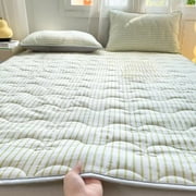 Mattress Pad - Washable Quilted Cover, Non-Slip Protective Layer, Breathable Polyester Fiber, Lightweight Bed Topper, Green, JKODE
