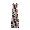 thumbnail image 5 of CEHVOM Robes d'Été pour Femmes Décontractées Boho Imprimées à Bretelles Anneau Plage Longue Robe Maxi avec Poches, 5 of 5