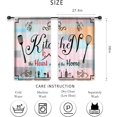 thumbnail image 4 of ORUYROP Country Teal Rustic Kitchen Curtains Farm Love Heart Quotes Short Small Blueberry Colorful Rod Pocket Aesthetic Multicolor Bedroom Living Room Treatment Fabric 2 Panels 27.5Wx39H Inch, 4 of 6
