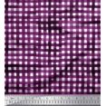 thumbnail image 1 of Soimoi Purple polyester Crepe Fabric Check Check Decor Fabric Printed Yard 52 Inch Wide, 1 of 2