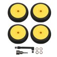 thumbnail image 2 of 17mm Hex RC Wheels and Tires, Strong Cushion RC Front Rear Tires and Wheels Environmentally Friendly Strong Grip High Performance  for 1/8 RC Off Road Car Yellow,White, 2 of 7