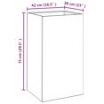 thumbnail image 4 of vidaXL Planter 42x38x75 cm Corten Steel, 4 of 5
