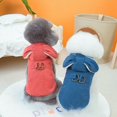 thumbnail image 3 of Pet Cotton Coat Button Closure Soft Comfortable Winter Dogs Cats Hooded Jacket for Outdoor Home Travel, 3 of 6