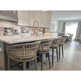thumbnail image 1 of PURPLE LEAF 24" Counter Height Bar Stools Chair Set of 2, Modern Upholstered Patio Bar Stool with Backrest for Indoor and Outdoor, Kitchen Island, Champagne, 1 of 9