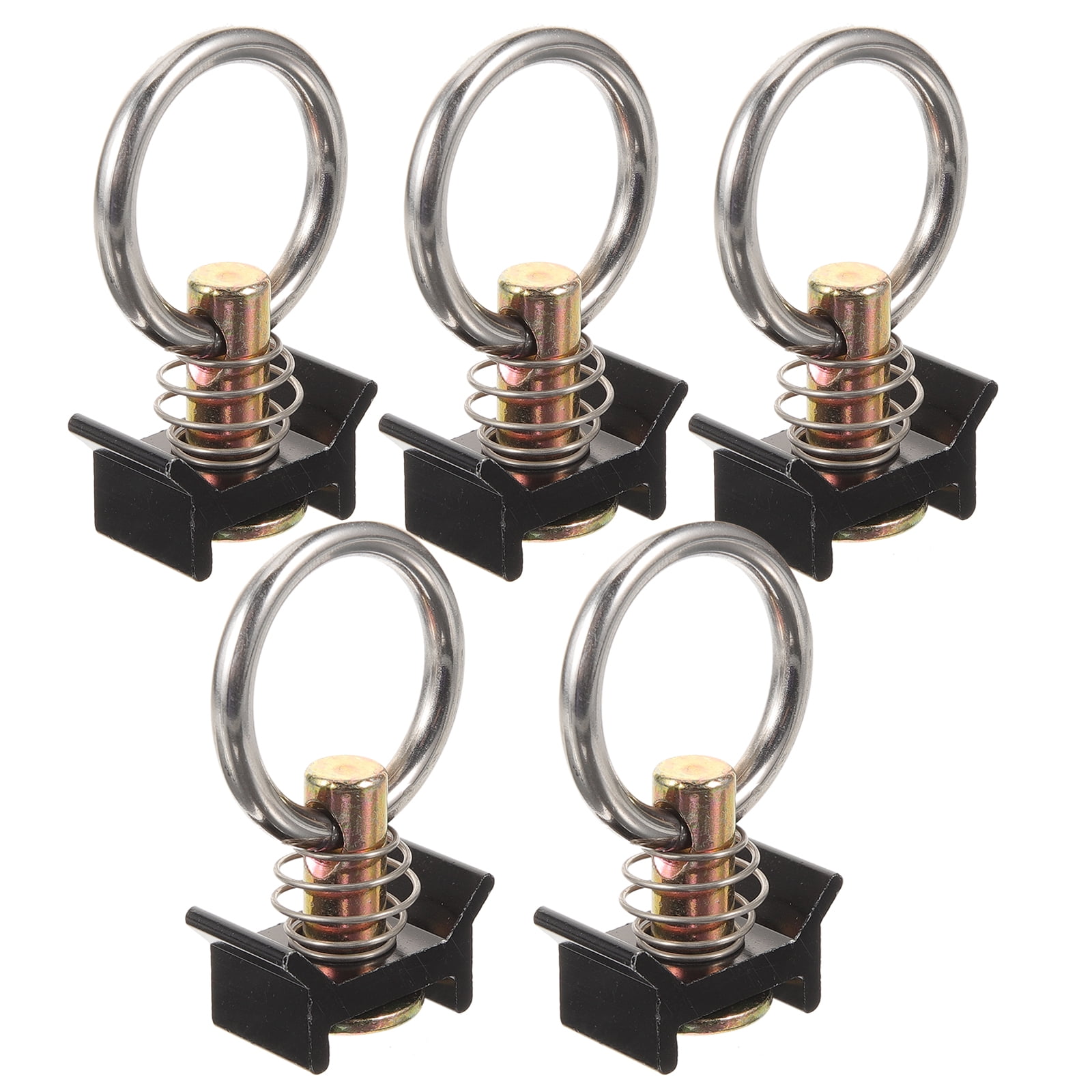 Shisuyan 5 Pcs Raccord à Goujon Simple Raccord d'Anneau de Rail en L Raccord d'Anneau de Rail à Goujon Simple en Acier avec Anneau Anneau Torique en Acier