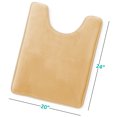 thumbnail image 3 of 1 Contour Clara Clark Bath Mat Bathroom Rug - Absorbent Memory Foam Bath Rugs - Non-Slip, Thick, Cozy Velvet Feel Microfiber Bathrug, Plush Shower, Toilet- Floor Bathmats Carpet - Cream - 24"x19", 3 of 6