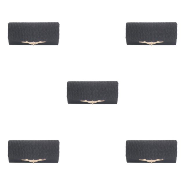 Wweixi Lightweight And Portable Evening Bag For Touch Protects Items black 5Set