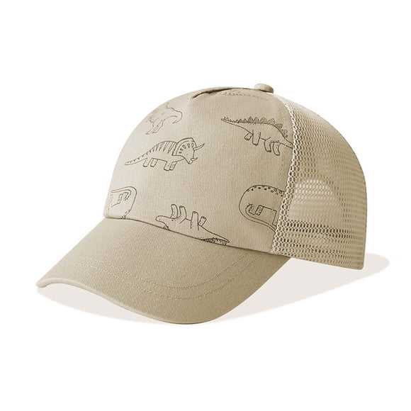 Kids Dinosaur Baseball Cap Adjustable Sun Hat Breathable Mesh for Toddler Boys Girls Outdoor Casual Play