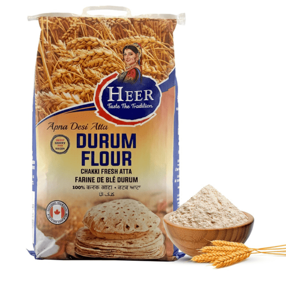 Heer Durum Chakki Fresh Atta, 20 lbs