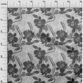 thumbnail image 3 of oneOone Cotton Poplin Gray Fabric Asian Floral Craft Projects Decor Fabric Printed By The Yard 56 Inch Wide, 3 of 4