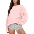thumbnail image 1 of 2025 Femmes Chandail à Manches Longues Vêtements Actifs Ensemble pour Femmes Décontracté Col Rond Coupe Ample Chandail de Baseball Femmes Chandail à Capuchon Pollover Molleton Automne Chandails Vierges, 1 of 7