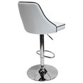 thumbnail image 3 of Aaron Presley Tabouret de Bar Pivotant Réglable en Faux Cuir en Blanc (Lot de 2), 3 of 3