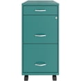 thumbnail image 4 of Pemberly Row 3 Drawers Vertical Turquoise Metal Filing Cabinet Pre-assembled, 4 of 5