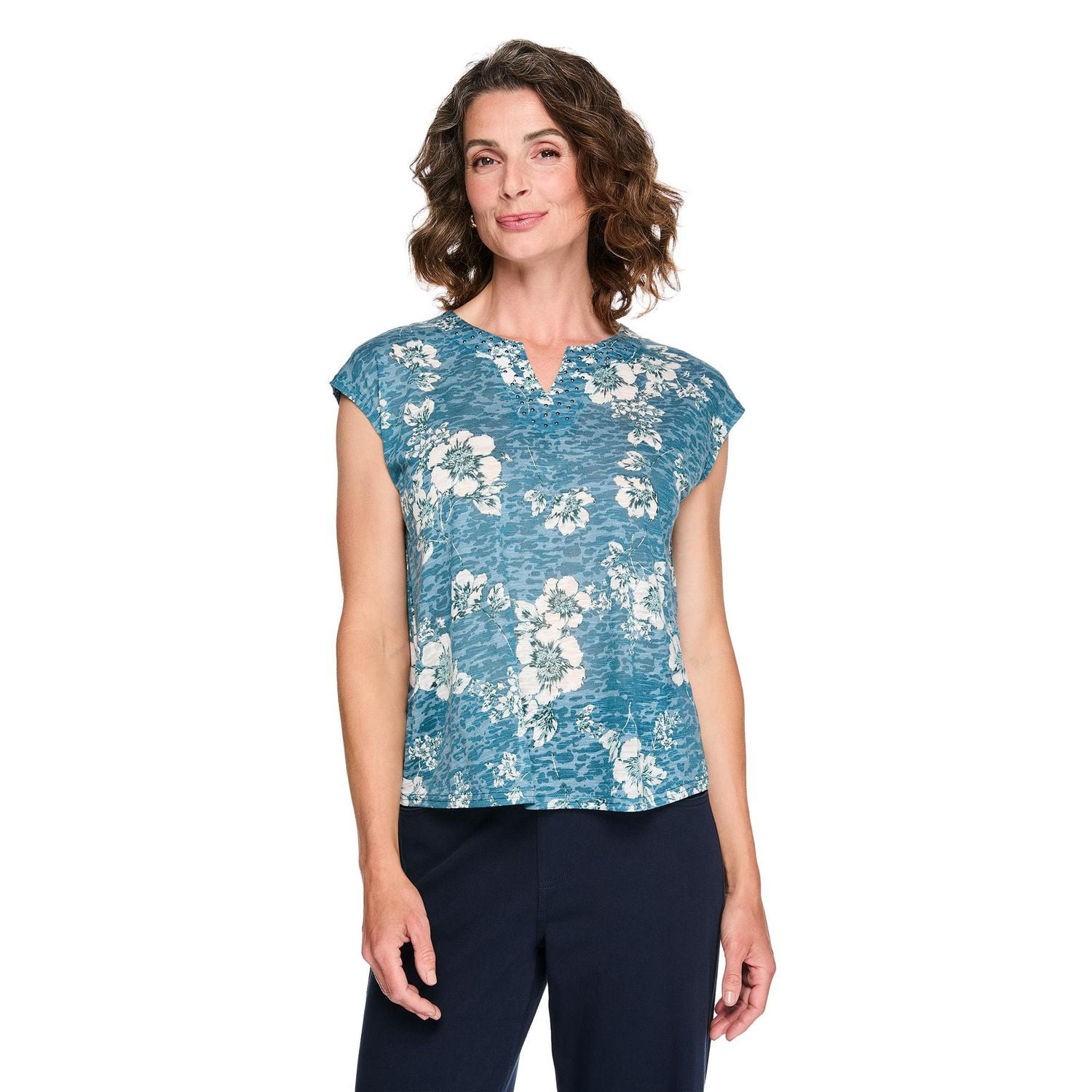 Haut en tricot teint par dévorage Iyla pour femmes
