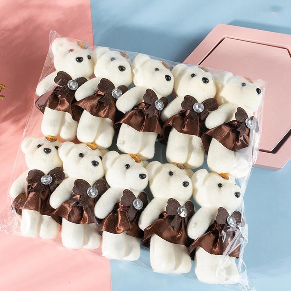 SharkTRUE Plush Teddy Bear Toys 10pcs Cartoon Couple Models Bear Birthday Bubble Decoration Bear Wedding