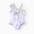 thumbnail image 1 of Disney Disney Frozen Elsa 1pc Toddler Girl Character Full Body Gradient Smudge Pattern Glossy Material Ruffle UPF 50+ Swimsuit, 1 of 8