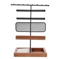 thumbnail image 1 of Jewelry Storage Organizer Stand with Wood Base Jewelry Display Stand Jewelry Holder, 1 of 8