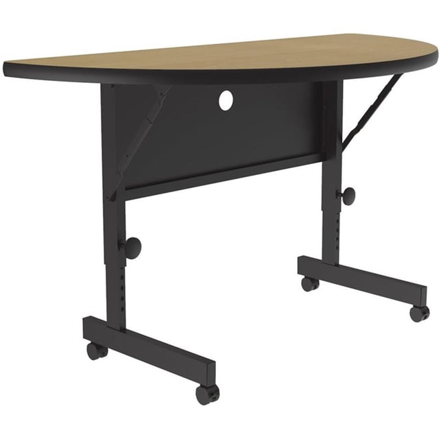 Scranton & Co 24 in x 48 in Flip Top Adjustable Table in Fusion Maple