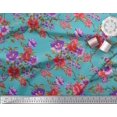 thumbnail image 3 of Soimoi Polyester Crepe Fabric Leaves & Floral Print Fabric by Yard 52 Inch Wide, 3 of 3
