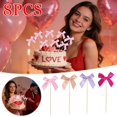 thumbnail image 1 of Insert Sign 8 Pcs Pinces à Cheveux Nœud Rose Rouge Pics à Cupcakes et Pics à Gâteau pour Décorations de Fête d'Anniversaire et de Mariage Rkxzt, 1 of 9