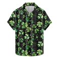 thumbnail image 2 of Weiqiqre Mens Sweatshirt Funny Love Pattern Printed Short Sleeve Quick Dry Button Down Lapel Shirt, 2 of 5