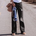 thumbnail image 2 of Soki Jeans Moulants Extensibles pour Femmes, Denim Coupe Ajustée Déchiré, Jeggings, 2 of 6