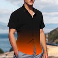 thumbnail image 4 of Pisexur Shirts for Man T Hommes Mode Décontractée Col Rabattu Imprimé Manches Courtes Chemise Boutonnée Blouse Orange, L Chemises de Golf Hommes & Chemises Hommes, 4 of 7
