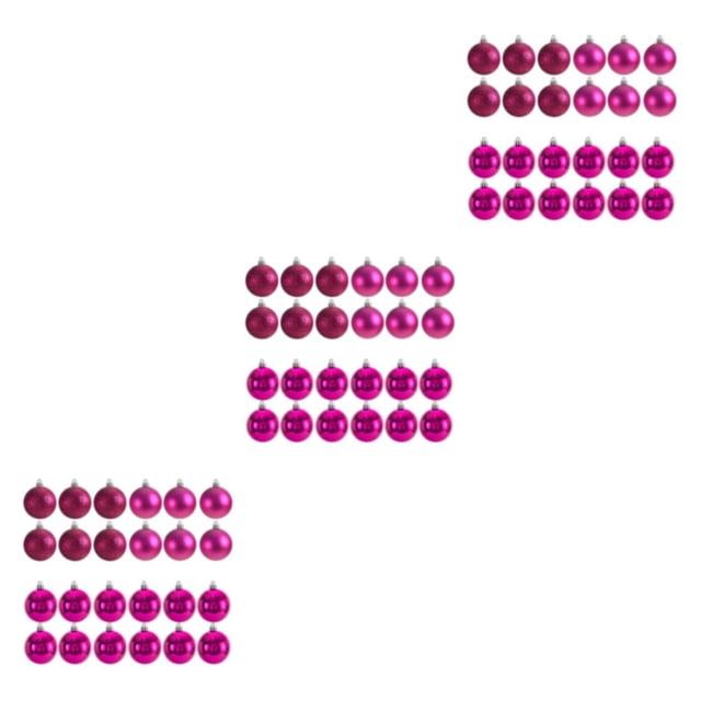 Transemion 24pieces Effective Decoration Balls Easy To Christmas Essentials Durable rose red 3Set