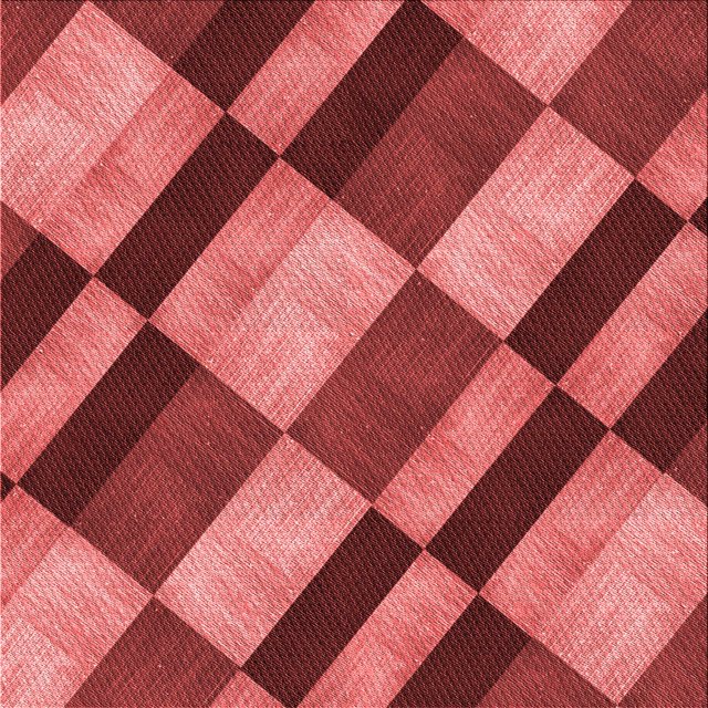 Ahgly Company Machine Washable Indoor Square Transitional Red Area Rugs, 6' Square