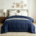 thumbnail image 1 of BedTreat Down Alternative Duvet Insert, Quilted Full Size Blue Comforter, All Season Ultra Soft Microfiber Bedding with Corner Tabs, Machine Washable, 1 of 9