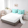 thumbnail image 3 of YST Teal Cowhide Comforter Set, Full Size, 7-Piece, Teal, Cow Print, Bedding Set, Full, 3 of 5