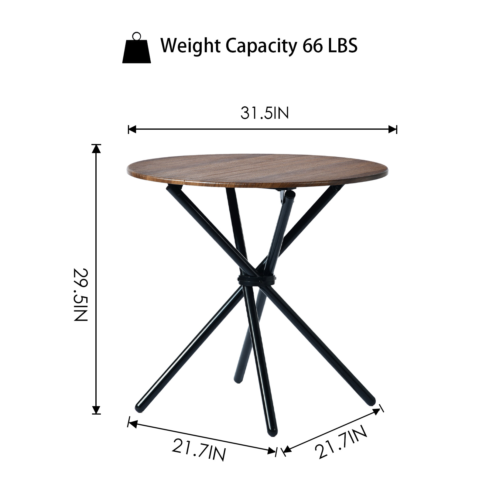 Table de Salle à Manger Ronde Homy Casa, Table de Cuisine Moderne en Bois de 31,5 po avec Pieds en Métal