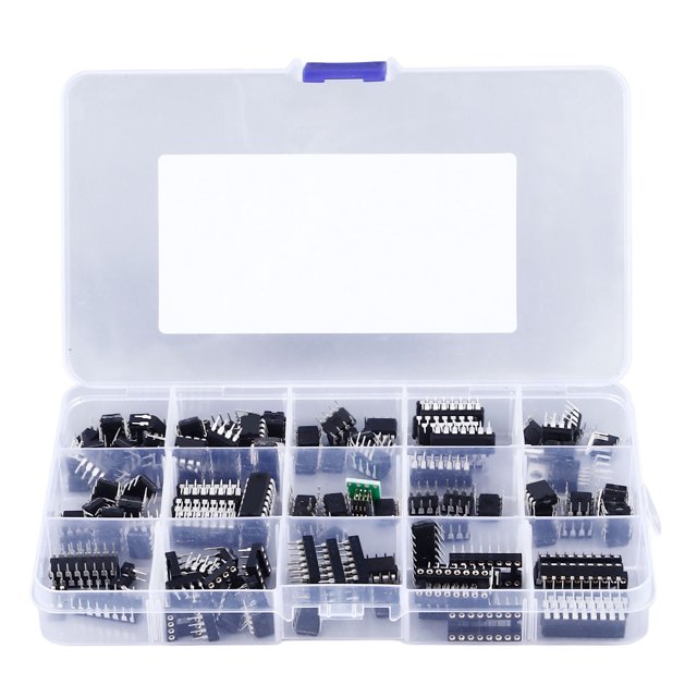 Integrated Circuit Chip, 150 Pcs 10 Types Flat Pin IC Socket High Accuracy for Electronic Repairs