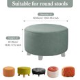 thumbnail image 4 of Lipstore Housse Extensible pour Pouf Pouf à Enfiler Rond Tabouret Repose-Pieds de Pièce Extensible Vert (Housse Seulement), 4 of 13