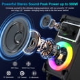 thumbnail image 3 of JYX Large Karaoke Machine with 2 Microphones, 10" Subwoofer, Bluetooth Speaker with Wheels and Trolley Bar, Singing Machine with Remote Control, AN20, 3 of 11