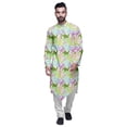 thumbnail image 1 of Atasi Cotton Flex Asymmetrical Long Sleeve Kurta For Men Printed Designer Kurta, 1 of 1