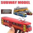 thumbnail image 2 of Modèle de Train Classique Tram Diecast Tirer avec la Musique LED Développement Jouet pour Enfants, 2 of 10