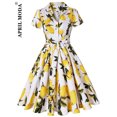 thumbnail image 1 of Robe Vintage d'Été pour Femmes Imprimé Perroquet 2024 Robe de Soirée Rétro Verte Rockabilly Années 50 60 Robe d'Été, 1 of 7