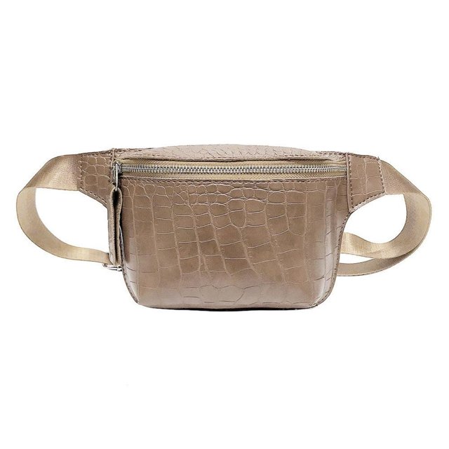 PENGXIANG Alligator Pattern Shoulder Waist Bags Women Chest Fanny Belt Packs (Camel)