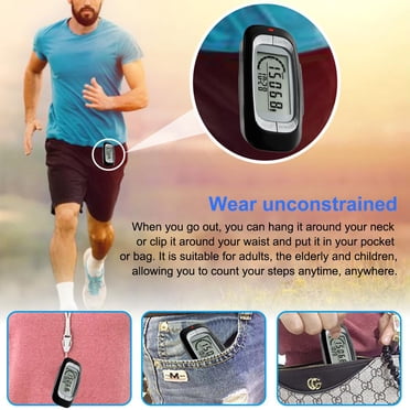 Walking Pedometer  Calorie Counter Walking 3D Pedometer With Clip Accurate Step Counter For Fitness Walking Distance Miles/Km Calorie Counter