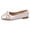 White, variant on Bmisegm Ladies Large Size Single Shoes Simple Pure Colour Bowknot Low Heel Flat Bottom Single Shoes Loafers Casual Shoes for Women White 42