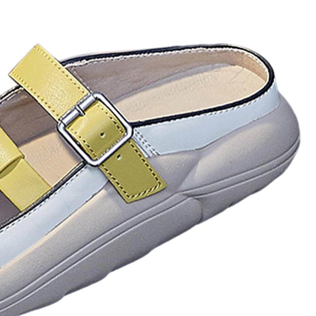 pitrice Sandales à Enfiler pour Femmes, Imperméables, Souples, Plates, Sandales de Sol, Chaussures 39 Jaune