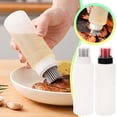 thumbnail image 1 of Transparent Kitchen Oil Dispenser Oil Sprayer With Silicone Basting Brush For Cooking BBQ Condiment Organizer Glass Bottle Container for Glass Bottles Small Candy with Spoon Chicken Wire Glass Bottle, 1 of 3