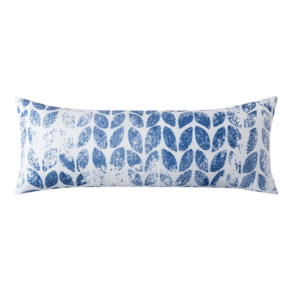 BedTreat Body Pillow with Printed Velvet Pillowcase, Fluffy Body Pillow for Adults, Removable cover, Sangay , Baritone Blue (20"x54")