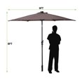 thumbnail image 2 of Patiojoy 9' Outdoor Patio Umbrella Offset w/LED Light Tan No Base, 2 of 8