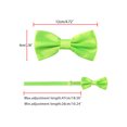 thumbnail image 4 of INSPIRE CHIC Men's Bow Tie Accessories Adjustable Strap Formal Solid Tuxedo Pre-Tied Light Green, 4 of 5